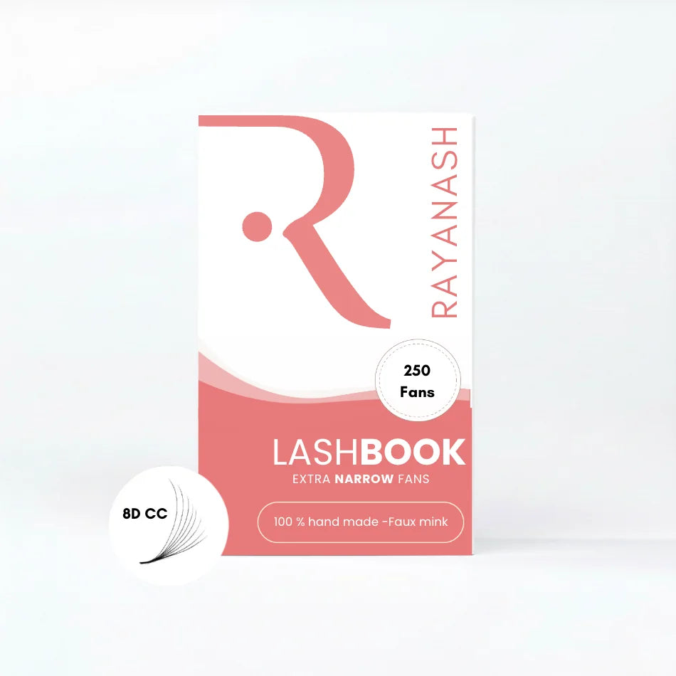 Lashfolio Promade 8D – 0.07 CC | Lashbook Mix 8-13mm – 250 Fans Pré-faits Cils