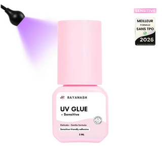 Colle UV pour extension de cils Rayanash Sensitive sans TPO - Flacon professionnel 5 ml